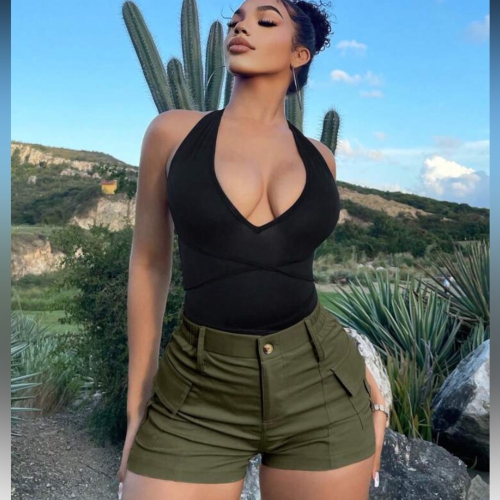 SHEIN Olive Green Women's cargo Shorts